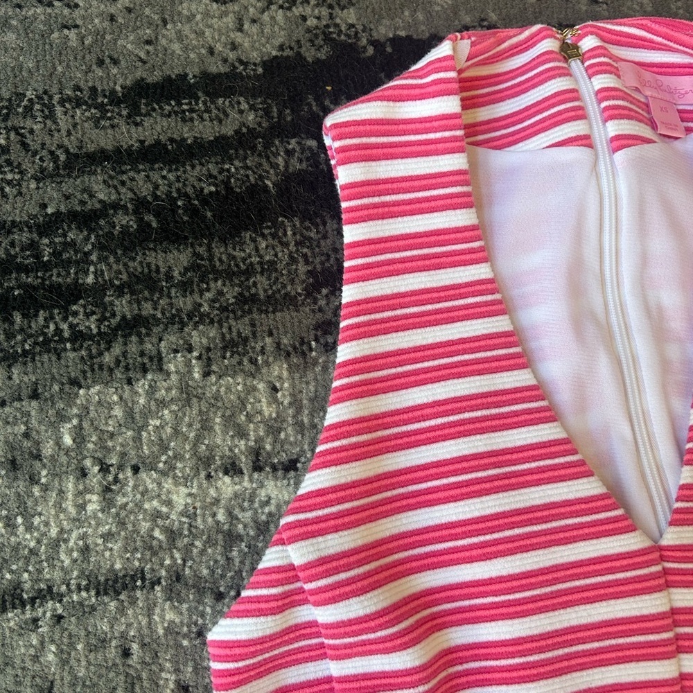 LILY PULITZER Striped V-Neck Sleeveless Mini Dress - Picture 6 of 11